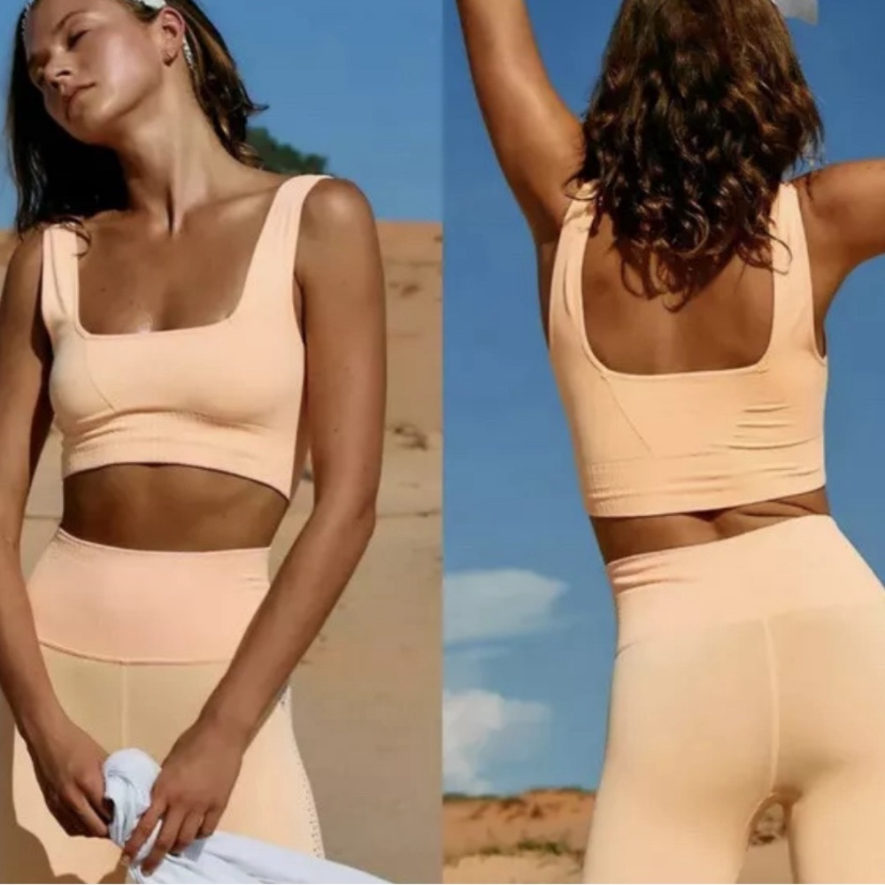 Free people Ribbed Crop Sports Bra